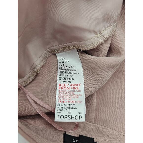 Topshop Women's Size 6 Mauve Pink Frill Hem Ruffled High Waist Shorts - Picture 4 of 9